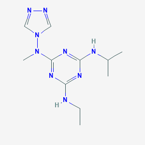 N-ethyl-N-{4-(isopropylamino)-6-[methyl(4H-1,2,4-triazol-4-yl)amino]-1,3,5-triazin-2-yl}amine