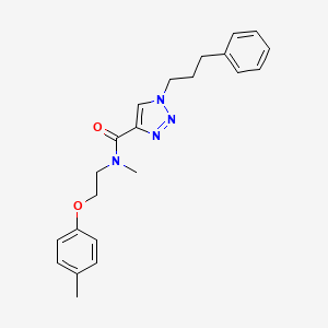 molecular formula C22H26N4O2 B3770751 N-methyl-N-[2-(4-methylphenoxy)ethyl]-1-(3-phenylpropyl)-1H-1,2,3-triazole-4-carboxamide 