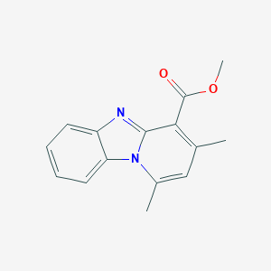 molecular formula C15H14N2O2 B377098 Methyl 1,3-dimethylpyrido[1,2-a]benzimidazole-4-carboxylate CAS No. 333778-76-0
