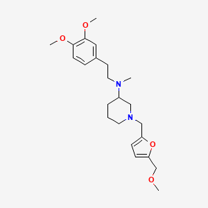 molecular formula C23H34N2O4 B3770981 N-[2-(3,4-dimethoxyphenyl)ethyl]-1-[[5-(methoxymethyl)furan-2-yl]methyl]-N-methylpiperidin-3-amine 