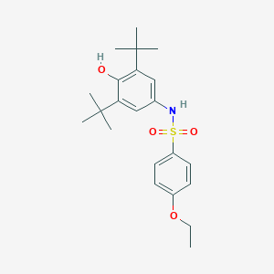 molecular formula C22H31NO4S B377103 N-(3,5-ditert-butyl-4-hydroxyphenyl)-4-ethoxybenzenesulfonamide 