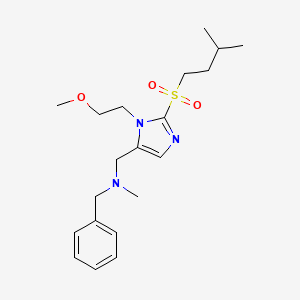molecular formula C20H31N3O3S B3771033 N-benzyl-1-{1-(2-methoxyethyl)-2-[(3-methylbutyl)sulfonyl]-1H-imidazol-5-yl}-N-methylmethanamine 