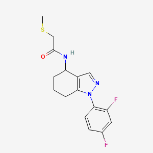molecular formula C16H17F2N3OS B3771037 N-[1-(2,4-difluorophenyl)-4,5,6,7-tetrahydroindazol-4-yl]-2-methylsulfanylacetamide 