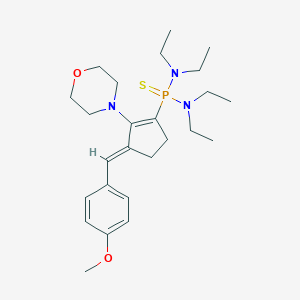 molecular formula C25H40N3O2PS B377104 N,N,N',N'-tetraethyl-P-[3-(4-methoxybenzylidene)-2-(4-morpholinyl)-1-cyclopenten-1-yl]phosphonothioic diamide 