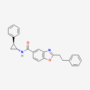 molecular formula C25H22N2O2 B3771104 N-[(1R*,2S*)-2-phenylcyclopropyl]-2-(2-phenylethyl)-1,3-benzoxazole-5-carboxamide 