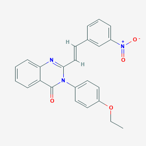 molecular formula C24H19N3O4 B377113 3-(4-ethoxyphenyl)-2-(2-{3-nitrophenyl}vinyl)-4(3H)-quinazolinone 