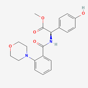 molecular formula C20H22N2O5 B3771269 methyl (2R)-(4-hydroxyphenyl)[(2-morpholin-4-ylbenzoyl)amino]acetate 