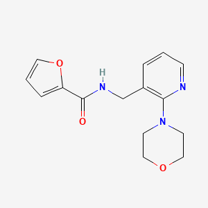 molecular formula C15H17N3O3 B3771291 N-[(2-morpholin-4-ylpyridin-3-yl)methyl]furan-2-carboxamide 