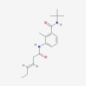 molecular formula C18H26N2O2 B3771332 N-(tert-butyl)-3-[(3E)-hex-3-enoylamino]-2-methylbenzamide 