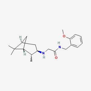 molecular formula C20H30N2O2 B3771349 N-[(2-methoxyphenyl)methyl]-2-[[(1R,2R,3R,5S)-2,6,6-trimethyl-3-bicyclo[3.1.1]heptanyl]amino]acetamide 