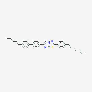molecular formula C34H39N3S B377137 2-(4-Heptylphenyl)-6-(4'-pentylbiphenyl-4-yl)imidazo[2,1-b][1,3,4]thiadiazole 