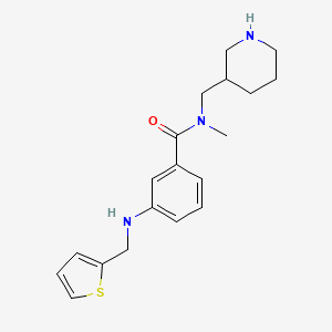 molecular formula C19H25N3OS B3771403 N-methyl-N-(piperidin-3-ylmethyl)-3-[(2-thienylmethyl)amino]benzamide 