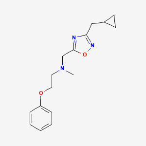 molecular formula C16H21N3O2 B3771419 N-{[3-(cyclopropylmethyl)-1,2,4-oxadiazol-5-yl]methyl}-N-methyl-2-phenoxyethanamine 