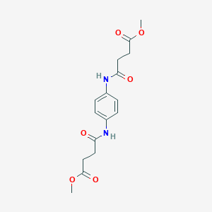 molecular formula C16H20N2O6 B377146 Methyl 4-[4-[(4-methoxy-4-oxobutanoyl)amino]anilino]-4-oxobutanoate 