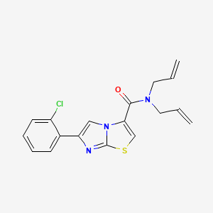 molecular formula C18H16ClN3OS B3771463 N,N-diallyl-6-(2-chlorophenyl)imidazo[2,1-b][1,3]thiazole-3-carboxamide 