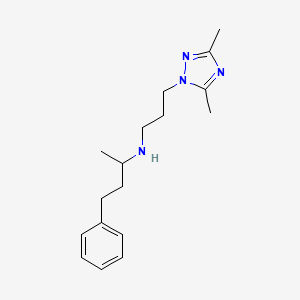 molecular formula C17H26N4 B3771489 N-[3-(3,5-dimethyl-1H-1,2,4-triazol-1-yl)propyl]-4-phenylbutan-2-amine 
