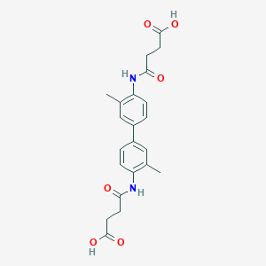 molecular formula C22H24N2O6 B377167 4,4'-((3,3'-Dimethyl-[1,1'-biphenyl]-4,4'-diyl)bis(azanediyl))bis(4-oxobutanoic acid) 