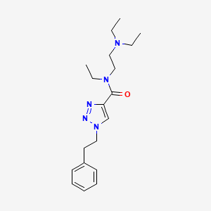 molecular formula C19H29N5O B3771684 N-[2-(diethylamino)ethyl]-N-ethyl-1-(2-phenylethyl)-1H-1,2,3-triazole-4-carboxamide 