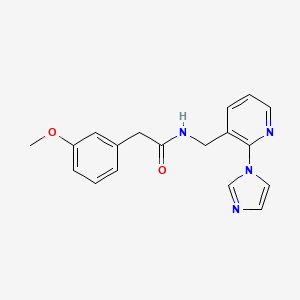 molecular formula C18H18N4O2 B3771701 N-{[2-(1H-imidazol-1-yl)-3-pyridinyl]methyl}-2-(3-methoxyphenyl)acetamide 