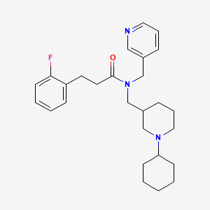 molecular formula C27H36FN3O B3771703 N-[(1-cyclohexyl-3-piperidinyl)methyl]-3-(2-fluorophenyl)-N-(3-pyridinylmethyl)propanamide 