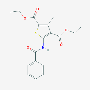 molecular formula C18H19NO5S B377171 Diethyl 5-benzamido-3-methylthiophene-2,4-dicarboxylate CAS No. 53002-57-6