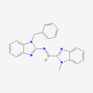 molecular formula C23H19N5 B377177 N-(1-benzyl-1H-benzimidazol-2-yl)-N-[(1-methyl-1H-benzimidazol-2-yl)methylene]amine 