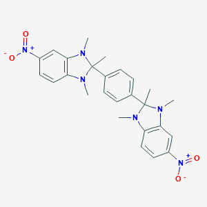 5-nitro-2-(4-{5-nitro-1,2,3-trimethyl-2,3-dihydro-1H-benzimidazol-2-yl}phenyl)-1,2,3-trimethyl-2,3-dihydro-1H-benzimidazole
