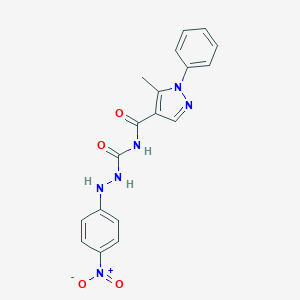 N-[(2-{4-nitrophenyl}hydrazino)carbonyl]-5-methyl-1-phenyl-1H-pyrazole-4-carboxamide
