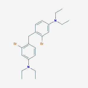 molecular formula C21H28Br2N2 B377187 N-{3-bromo-4-[2-bromo-4-(diethylamino)benzyl]phenyl}-N,N-diethylamine 