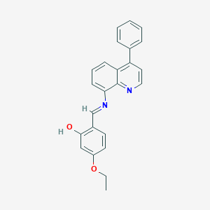 5-Ethoxy-2-{[(4-phenyl-8-quinolinyl)imino]methyl}phenol