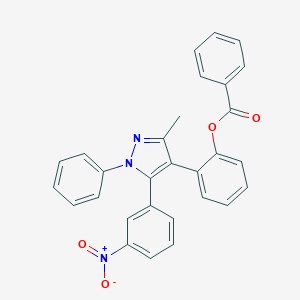 2-(5-{3-nitrophenyl}-3-methyl-1-phenyl-1H-pyrazol-4-yl)phenyl benzoate