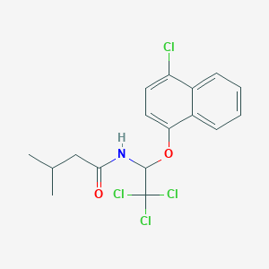 3-methyl-N-{2,2,2-trichloro-1-[(4-chloro-1-naphthyl)oxy]ethyl}butanamide