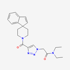 molecular formula C22H27N5O2 B3771970 N,N-diethyl-2-[4-(1'H-spiro[indene-1,4'-piperidin]-1'-ylcarbonyl)-1H-1,2,3-triazol-1-yl]acetamide 