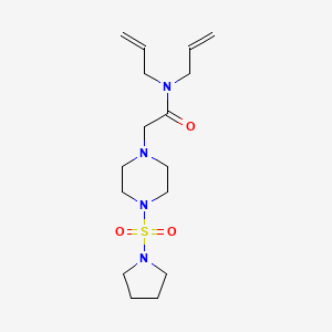 molecular formula C16H28N4O3S B3772160 N,N-diallyl-2-[4-(pyrrolidin-1-ylsulfonyl)piperazin-1-yl]acetamide 