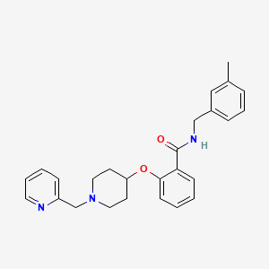 molecular formula C26H29N3O2 B3772225 N-(3-methylbenzyl)-2-{[1-(2-pyridinylmethyl)-4-piperidinyl]oxy}benzamide 