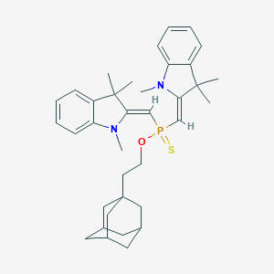 molecular formula C36H47N2OPS B377230 O-[2-(1-adamantyl)ethyl] bis[(1,3,3-trimethyl-1,3-dihydro-2H-indol-2-ylidene)methyl]phosphinothioate 