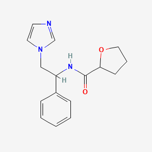 molecular formula C16H19N3O2 B3772375 N-(2-imidazol-1-yl-1-phenylethyl)oxolane-2-carboxamide 
