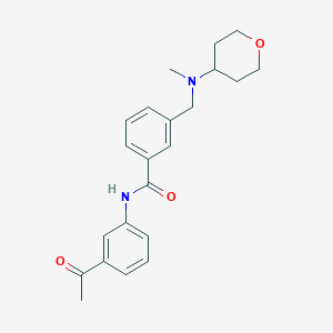 molecular formula C22H26N2O3 B3772385 N-(3-acetylphenyl)-3-{[methyl(tetrahydro-2H-pyran-4-yl)amino]methyl}benzamide 