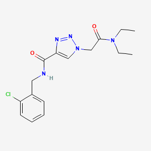 molecular formula C16H20ClN5O2 B3772394 N-(2-chlorobenzyl)-1-[2-(diethylamino)-2-oxoethyl]-1H-1,2,3-triazole-4-carboxamide 