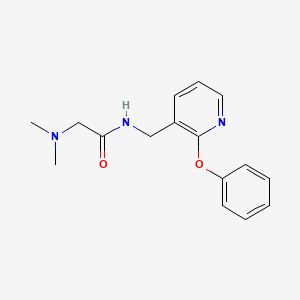 molecular formula C16H19N3O2 B3772469 N~2~,N~2~-dimethyl-N~1~-[(2-phenoxy-3-pyridinyl)methyl]glycinamide 