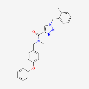 molecular formula C25H24N4O2 B3772491 N-methyl-1-(2-methylbenzyl)-N-(4-phenoxybenzyl)-1H-1,2,3-triazole-4-carboxamide 