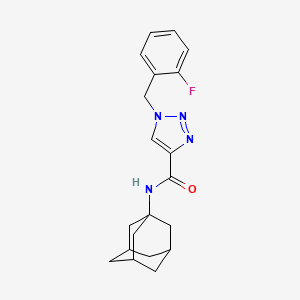 molecular formula C20H23FN4O B3772615 N-1-adamantyl-1-(2-fluorobenzyl)-1H-1,2,3-triazole-4-carboxamide 