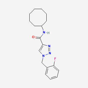 molecular formula C18H23FN4O B3772620 N-cyclooctyl-1-(2-fluorobenzyl)-1H-1,2,3-triazole-4-carboxamide 