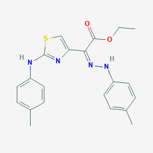 molecular formula C21H22N4O2S B377263 ethyl (2Z)-2-[2-(4-methylanilino)-1,3-thiazol-4-yl]-2-[(4-methylphenyl)hydrazinylidene]acetate 
