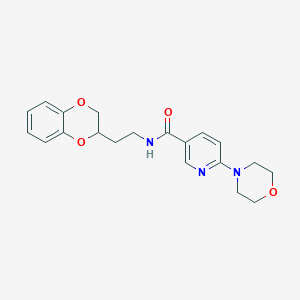 molecular formula C20H23N3O4 B3772642 N-[2-(2,3-dihydro-1,4-benzodioxin-2-yl)ethyl]-6-(4-morpholinyl)nicotinamide 