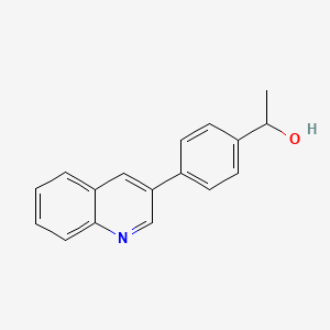 molecular formula C17H15NO B3772689 1-(4-quinolin-3-ylphenyl)ethanol 