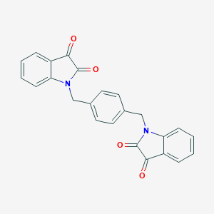 molecular formula C24H16N2O4 B377270 1-{4-[(2,3-dioxo-2,3-dihydro-1H-indol-1-yl)methyl]benzyl}-1H-indole-2,3-dione 