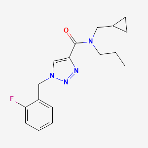 molecular formula C17H21FN4O B3772729 N-(cyclopropylmethyl)-1-(2-fluorobenzyl)-N-propyl-1H-1,2,3-triazole-4-carboxamide 