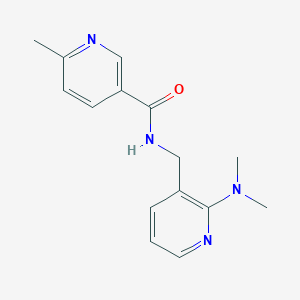 molecular formula C15H18N4O B3772750 N-[[2-(dimethylamino)pyridin-3-yl]methyl]-6-methylpyridine-3-carboxamide 