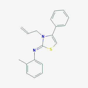 molecular formula C19H18N2S B377277 (Z)-N-(3-allyl-4-phenylthiazol-2(3H)-ylidene)-2-methylaniline CAS No. 303227-58-9